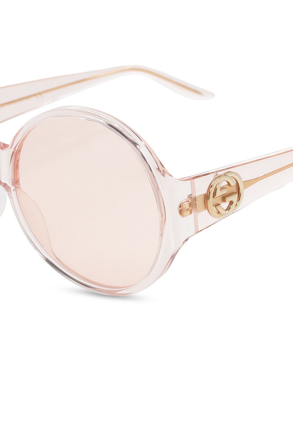 Gucci Bvlgari gold-plated round-frame sunglasses